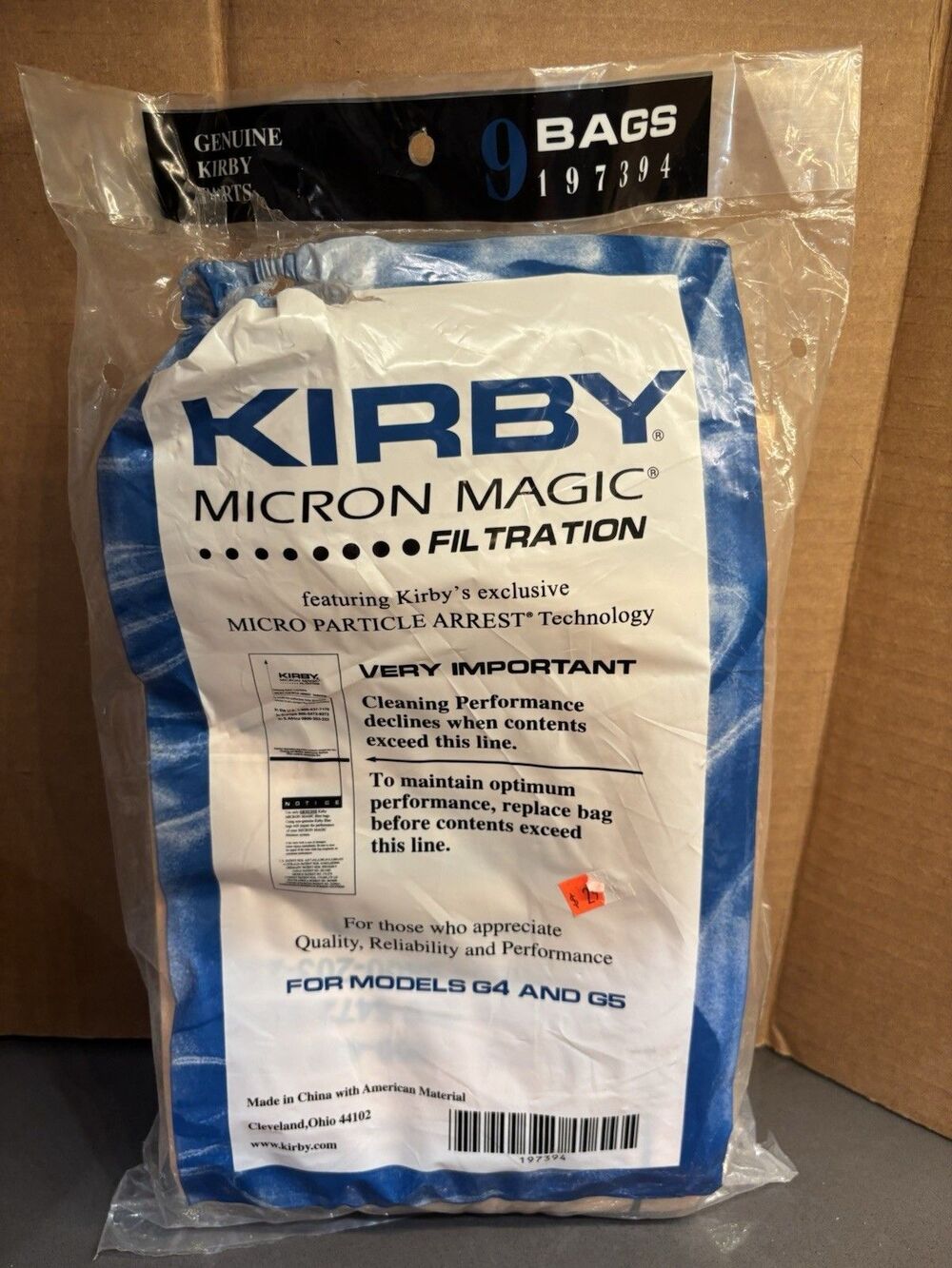 7 KIRBY VACUUM CLEANER BAGS G3 G4 G5 G6 ULTIMATE G7 G7D MICRON MAGIC 197394